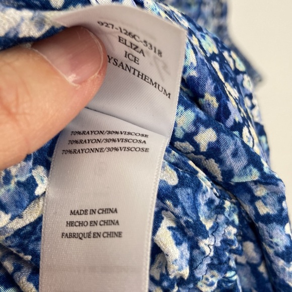 NWT Rails Eliza Mini Dress Ice Chrysanthemum Women XS Blue Floral Balloon Summer - Picture 11 of 11